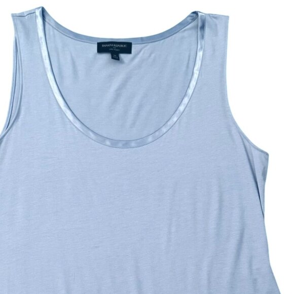 Banana Republic Luxe Touch Womens Tank Top XL Blue Gray Lightweight Sleeveless - Picture 1 of 7